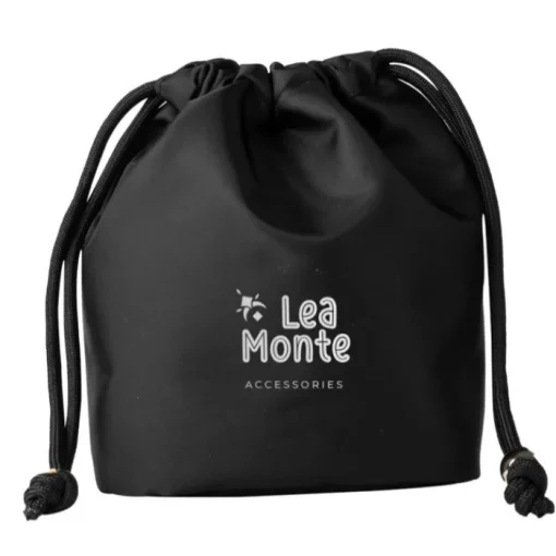 Gift Campaign Sacchetto piccolo in nylon con chiusura a cordoncino nero 290g/m2> Borse Di Tela Personalizzate