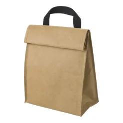 Gift Campaign Sacchetto termico con logo in carta kraft lavabile con interno in PEVA> Borse Termiche