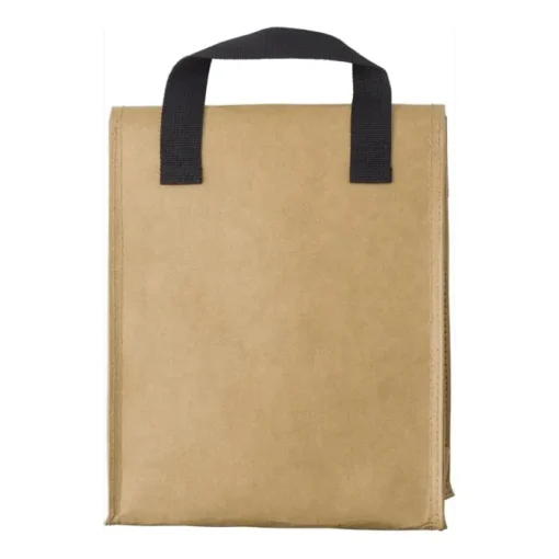 Gift Campaign Sacchetto termico con logo in carta kraft lavabile con interno in PEVA> Borse Termiche