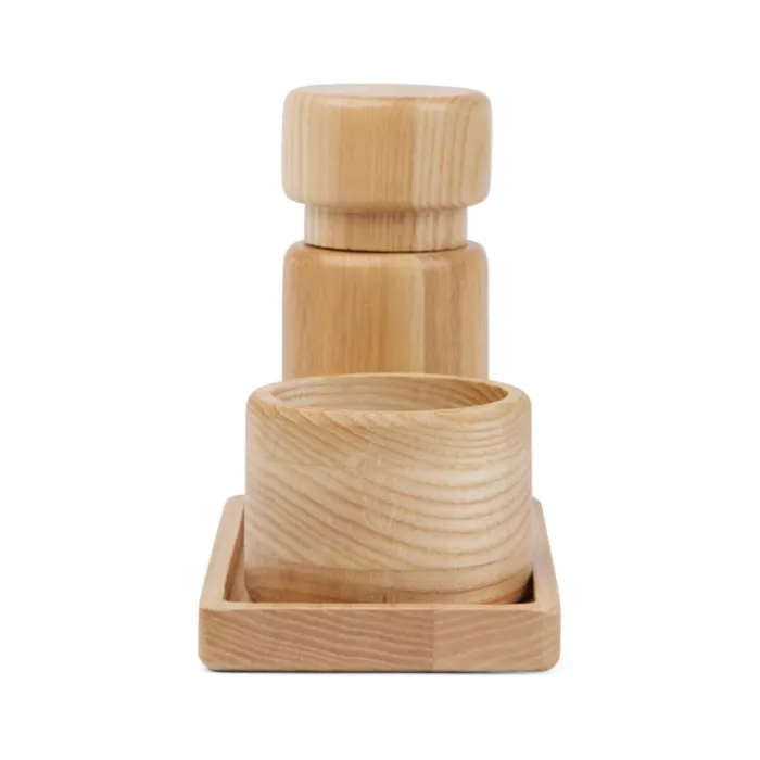 Gift Campaign Saliera e macinapepe dal design scandinavo in legno di frassino> Altri Utensili Da Cucina