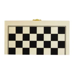 Gift Campaign Scacchiera pieghevole in legno di pino con 16 pezzi marroni e 16 avorio></noscript> Giochi E Passatempo