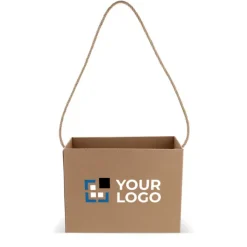 Gift Campaign Scatola aperta di cartone da 425g/m2 con manico in iuta naturale></noscript> Buste Di Carta