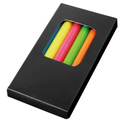 Gift Campaign Scatola con 6 matite colorate personalizzate dai colori fluo Funky></noscript> Matite Colorate