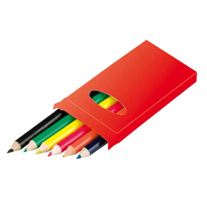Gift Campaign Scatola con 6 matite colorate gadget per disegnare Pigment> Matite Colorate
