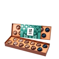 Gift Campaign Scatola con 12 praline ripiene di mandorle, pistacchi, noci e nocciole></noscript> Cioccolatini