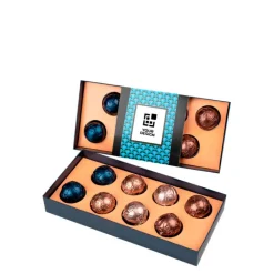 Gift Campaign Scatola con 8 praline ripiene di mandorle, pistacchi, noci e nocciole></noscript> Cioccolatini