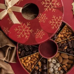 Gift Campaign Scatola con 5 tipi di dragée di cioccolato con frutta secca e candita> Cioccolatini