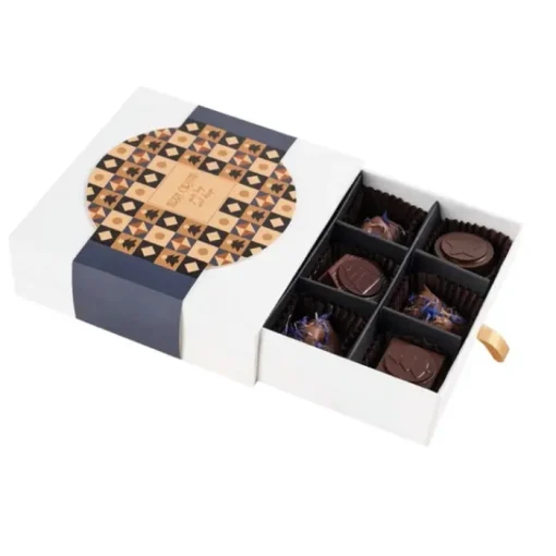 Gift Campaign Scatola di 9 cioccolatini con ripieno di caffè e prugne al cioccolato> Cioccolatini