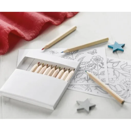 Gift Campaign Scatola di 12 matite colorate e blocchetto con 10 disegni Floral> Regali Per Bambini|Matite Colorate
