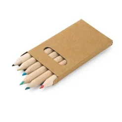 Gift Campaign Scatola di carta kraft con 6 matite colorate Essential> Gadget Per La Scuola|Matite Colorate