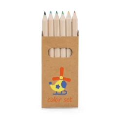 Gift Campaign Scatola di carta kraft con 6 matite colorate Essential> Gadget Per La Scuola|Matite Colorate