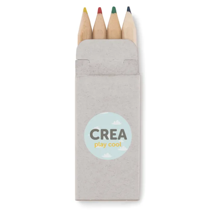 Gift Campaign Scatola di cartone con 4 mini pastelli colorati Little> Regali Per Bambini|Matite Colorate