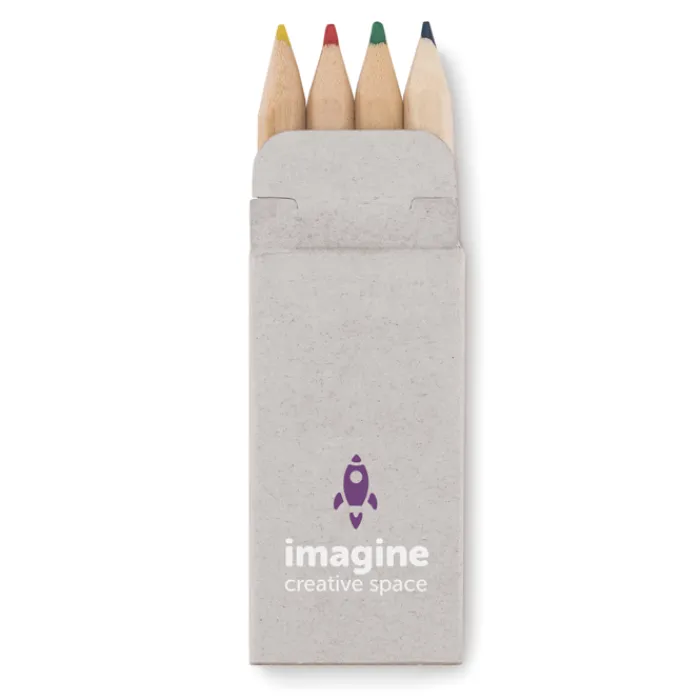 Gift Campaign Scatola di cartone con 4 mini pastelli colorati Little> Regali Per Bambini|Matite Colorate