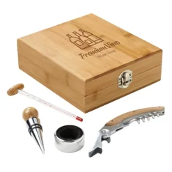 Gift Campaign Scatola enologica personalizzata con 4 accessori per il vino Chablis> Gadget Per Vino
