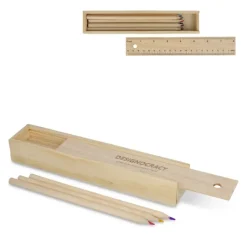 Gift Campaign Scatola in legno con coperchio scorrevole con 12 matite colorate></noscript> Matite Colorate
