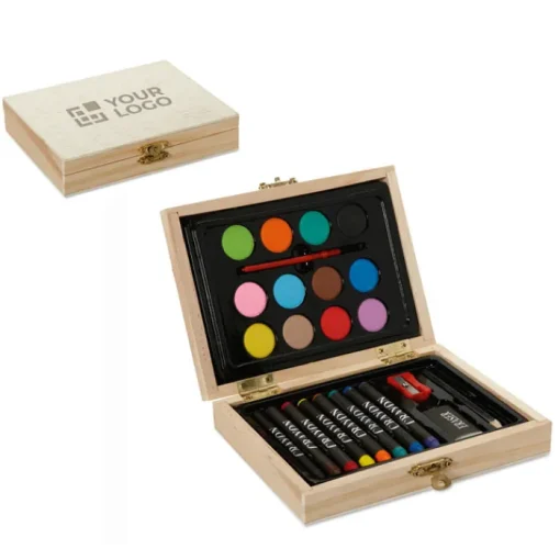Gift Campaign Scatola con colori a cera acquarelli e accessori Happy Kid Mini> Regali Per Bambini|Matite Colorate