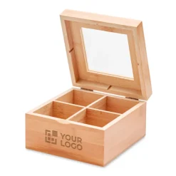 Gift Campaign Scatola per bustine tè coperchio con finestra con 4 scomparti Bamboo></noscript> Tazzine Da Caffè E Tazze Tè