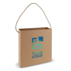 Gift Campaign Scatola quadrata aperta di cartone da 425g/m2 con manico in iuta></noscript> Buste Di Carta