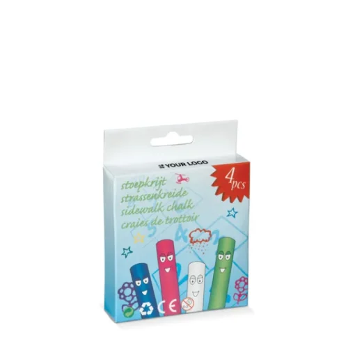 Gift Campaign Scatolina con 4 gessetti colorati diversi per bambini> Matite Colorate