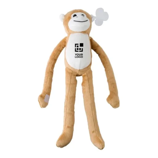 Gift Campaign Scimmia di peluche con velcro sulle mani ed etichetta personalizzabile> Peluche