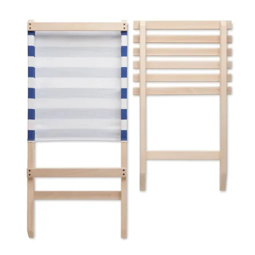 Gift Campaign Sdraio da spiaggia pieghevole in legno con schienale in poliestere> Gadget Da Mare