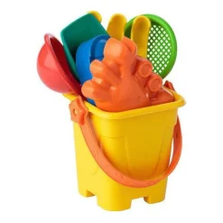 Gift Campaign Secchiello da spiaggia con palette, rastrello, setaccio e stampini> Gadget Da Mare
