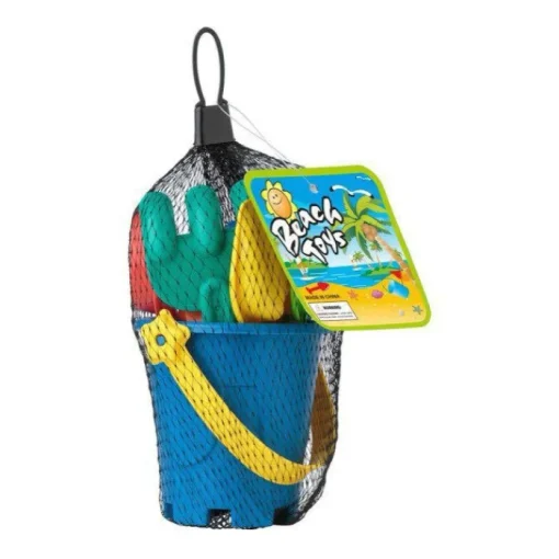 Gift Campaign Secchiello da spiaggia con palette, rastrello, setaccio e stampini> Gadget Da Mare