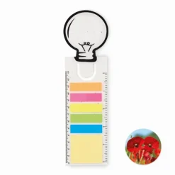 Gift Campaign Segnalibro con memo sticker due misure con righello Bulb Seed> Post-It E Memo