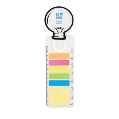 Gift Campaign Segnalibro con memo sticker due misure con righello Bulb Seed></noscript> Post-It E Memo