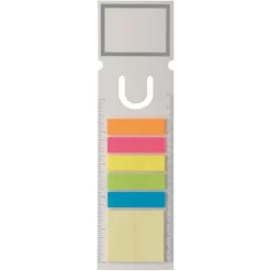 Gift Campaign Segnalibro di cartone con foglietti adesivi e righello da 13cm> Post-It E Memo