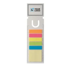 Gift Campaign Segnalibro di cartone con foglietti adesivi e righello da 13cm> Post-It E Memo