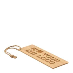 Gift Campaign Segnalibro pubblicitario in bambù con cordino in juta Novel></noscript> Gadget Per L'Ufficio