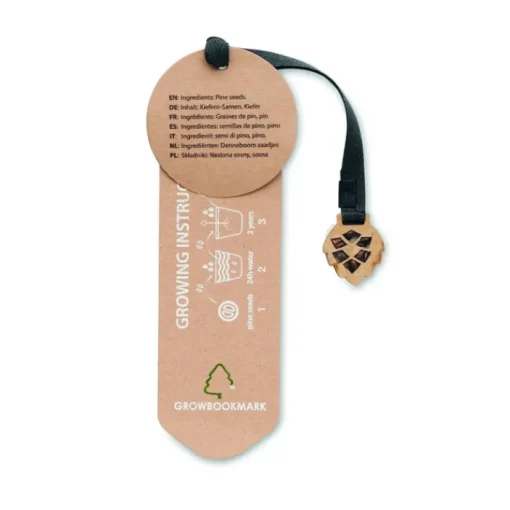 Gift Campaign Segnalibro sostenibile cinturino cotone con semi pino da piantare> Gadget Ecologici|Gadget Per L'Ufficio