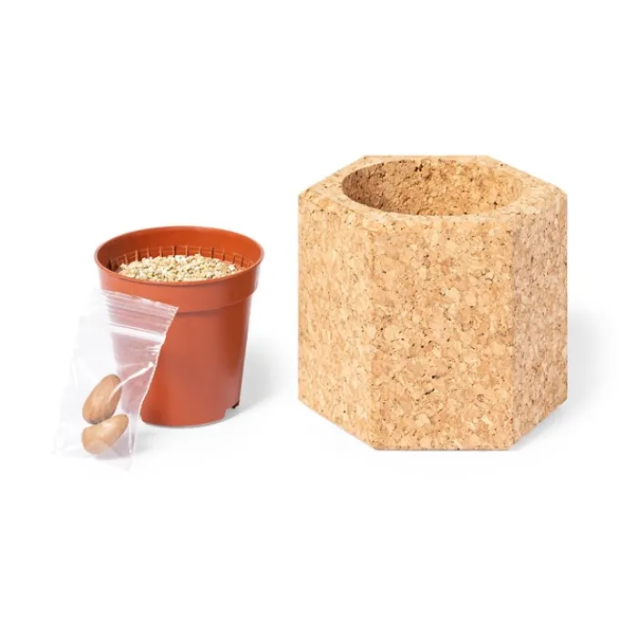 Gift Campaign Semi di pino con porta vaso in sughero personalizzato Pine Seeds> Vasetti Con Semi