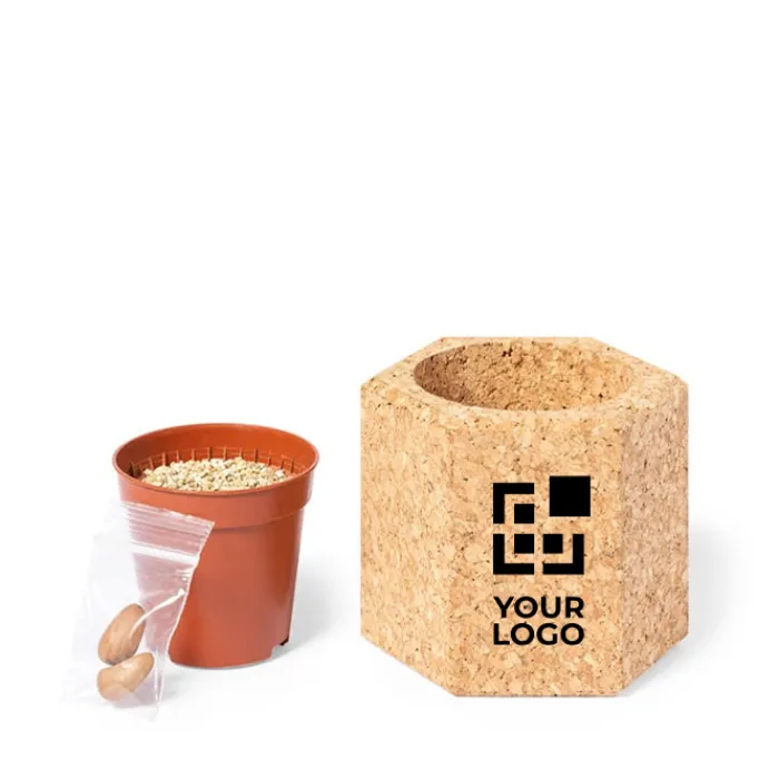 Gift Campaign Semi di pino con porta vaso in sughero personalizzato Pine Seeds> Vasetti Con Semi