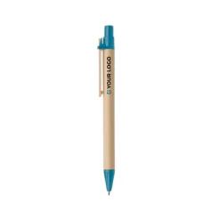 Gift Campaign Semplice penna in cartone con clip in legno inchiostro blu Woodclip></noscript> Penne Ecologiche