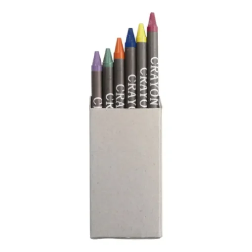 Gift Campaign Set 6 colori a cera in scatola di cartone promozionale Multicolor 6> Matite Colorate