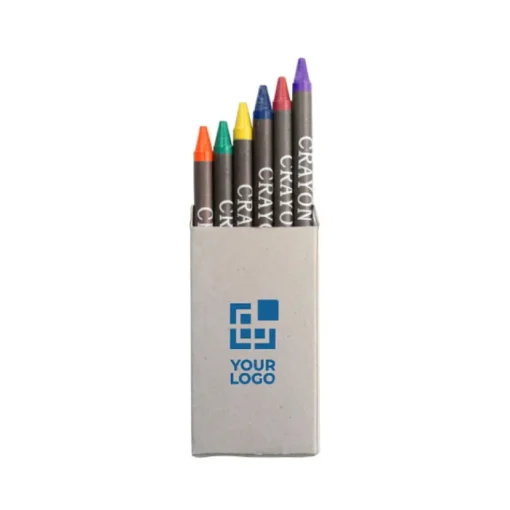 Gift Campaign Set 6 colori a cera in scatola di cartone promozionale Multicolor 6> Matite Colorate