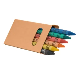 Gift Campaign Set 6 colori a cera in scatola di cartone personalizzabile Window></noscript> Gadget Per La Scuola|Matite Colorate