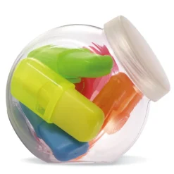 Gift Campaign Set 5 evidenziatori promozionali più colori in barattolo con logo Fun> Regali Per Bambini|Evidenziatori