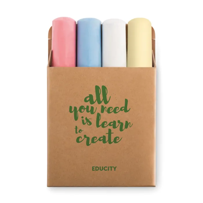 Gift Campaign Set 4 gessetti colorati diametro 25mm in scatola di cartone Picasso> Regali Per Bambini|Gadget Per La Scuola