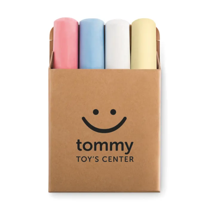 Gift Campaign Set 4 gessetti colorati diametro 25mm in scatola di cartone Picasso> Regali Per Bambini|Gadget Per La Scuola