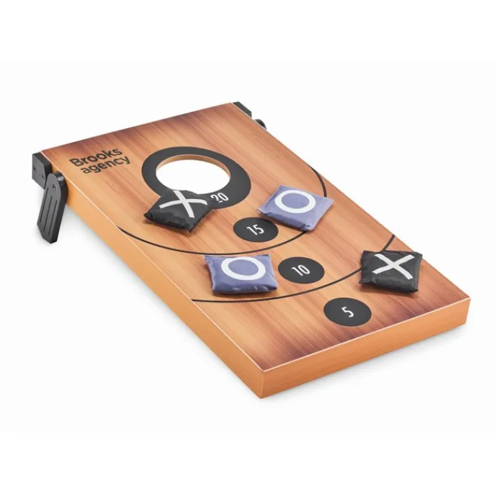 Gift Campaign Set 2 giochi in 1 Cornhole e Tris pubblicitari SandBag e TicTacToe> Giochi E Passatempo