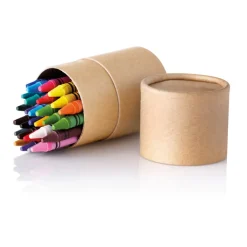 Gift Campaign Set 30 pastelli in astuccio di cartone cilindrico promozionale Wax 30></noscript> Regali Per Bambini|Matite Colorate