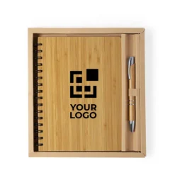 Gift Campaign Set block notes e penna in bambù in confezione Regalo Bambù></noscript> Taccuini Con Penna|Taccuini Ecologici