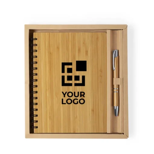 Gift Campaign Set block notes e penna in bambù in confezione Regalo Bambù> Taccuini Con Penna|Taccuini Ecologici