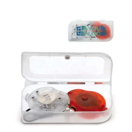 Gift Campaign Set con 2 luci a LED per bicicletta in scatolina con logo> Gadget Per Bicicletta