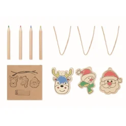 Gift Campaign Set con 4 pastelli e 3 figure natalizie da colorare></noscript> Gadget Natalizi