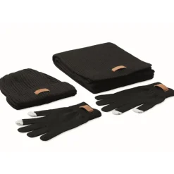 Gift Campaign Set con guanti, sciarpa e zuccotto con etichetta per logo Winter RPET> Sciarpe E Scaldacollo|Guanti