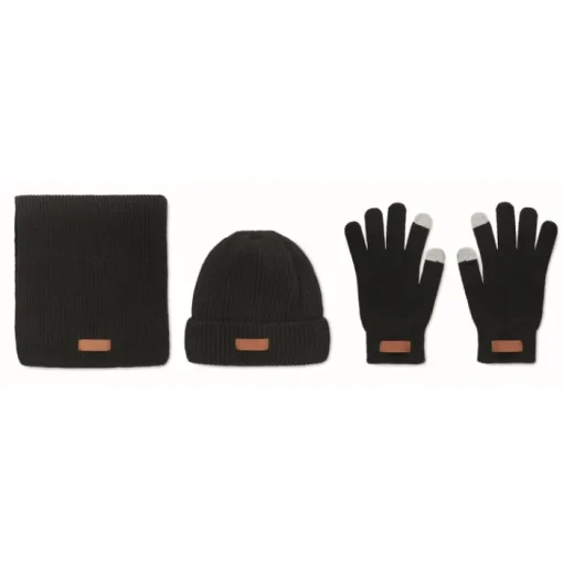 Gift Campaign Set con guanti, sciarpa e zuccotto con etichetta per logo Winter RPET> Sciarpe E Scaldacollo|Guanti